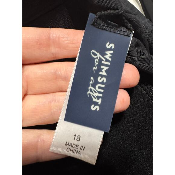 Swimsuits For All Black Tankini Top Size 18 - Picture 4 of 7